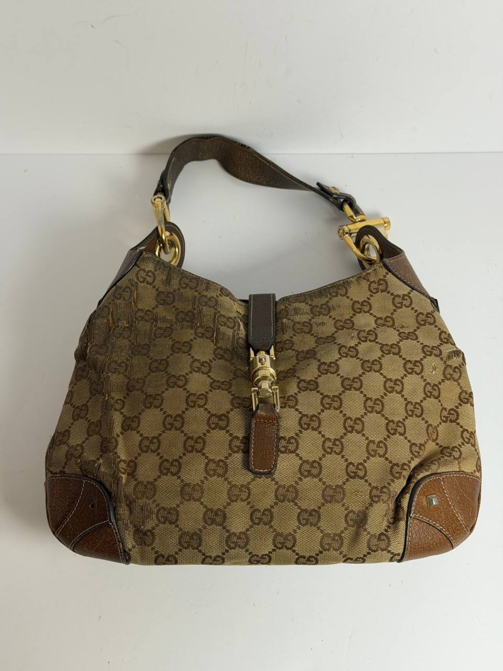 Vintage Gucci GG Canvas Jackie Shoulder Bag PROJECT